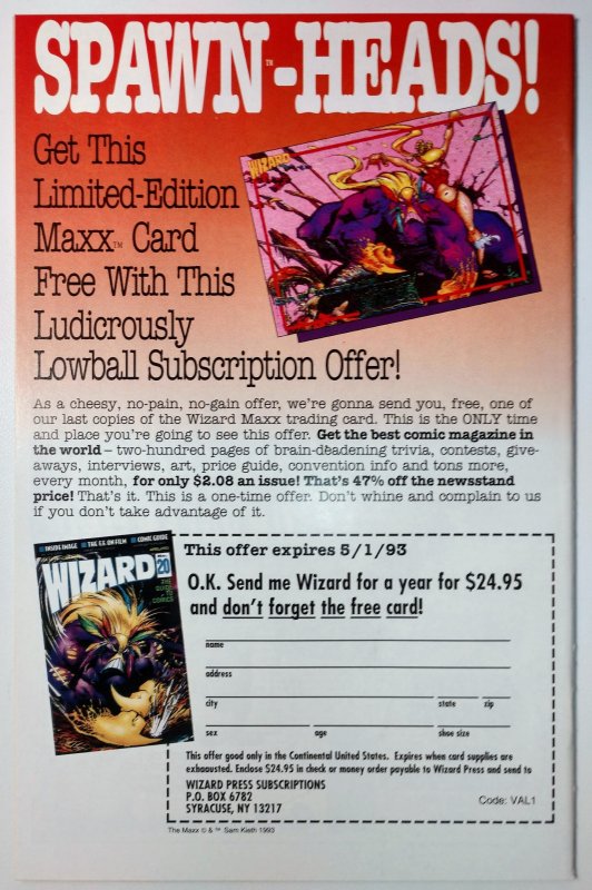 Spawn #8 (8.0, 1993) 1st App of Vindicator, Origin of Hell