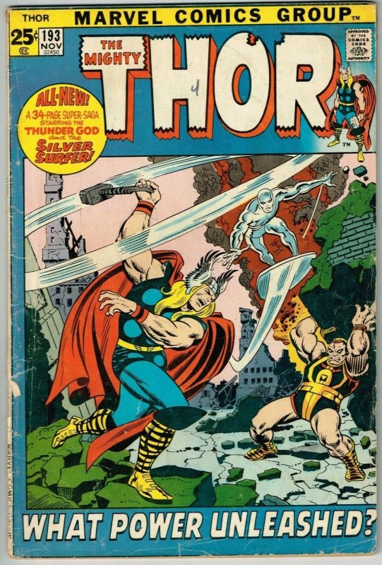 Thor #193 (1962) - 3.0 GD/VG *SIlver Surfer/48 Page Giant* 