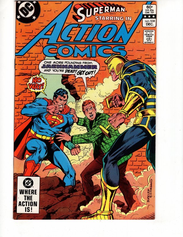 Action Comics #538 (VF/NM) JACKHAMMER Appearance Bronze DC