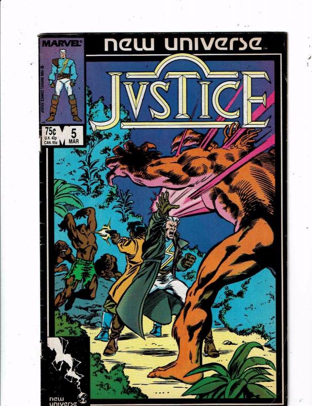 Lot of 5 Justice Marvel Comic Books #1 2 3 4 5 BH45 