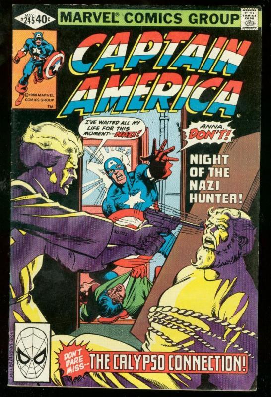 CAPTAIN AMERICA #245 1980-MARVEL COMICS-NAZI HUNTER VF