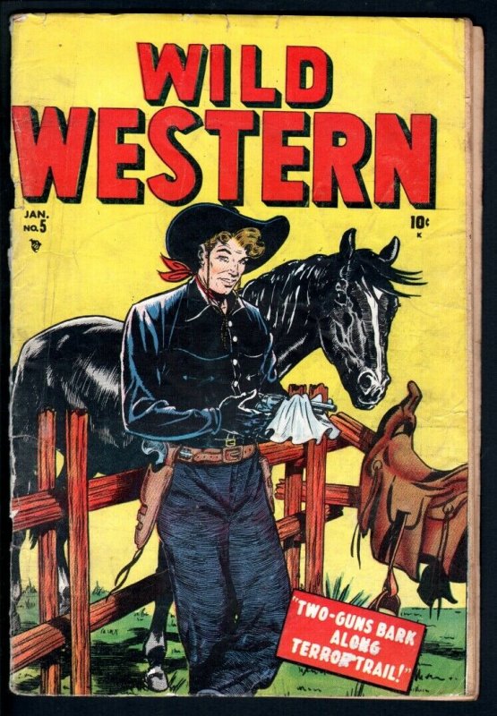 WILD WESTERN #5-1949-TWO-GUN KID-BLACK RIDER-GOLDEN AGE-VG VG 