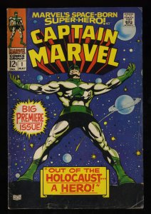 Captain Marvel (1968) #1 VG+ 4.5 1st Solo Title & 3rd app!