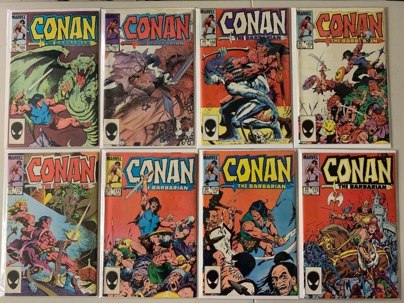 Conan the Barbarian comics lot #166-210 + 3 annuals 46 diff avg 6.0 (1985-88)