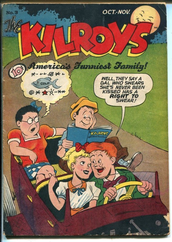 Kilroys #3 1947-ACG-wacky humor-comic book on cover-VG
