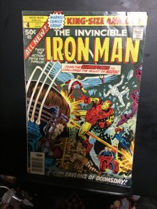 Iron Man Annual #4 (1977) mid-grade champions key! VG/FN Wow
