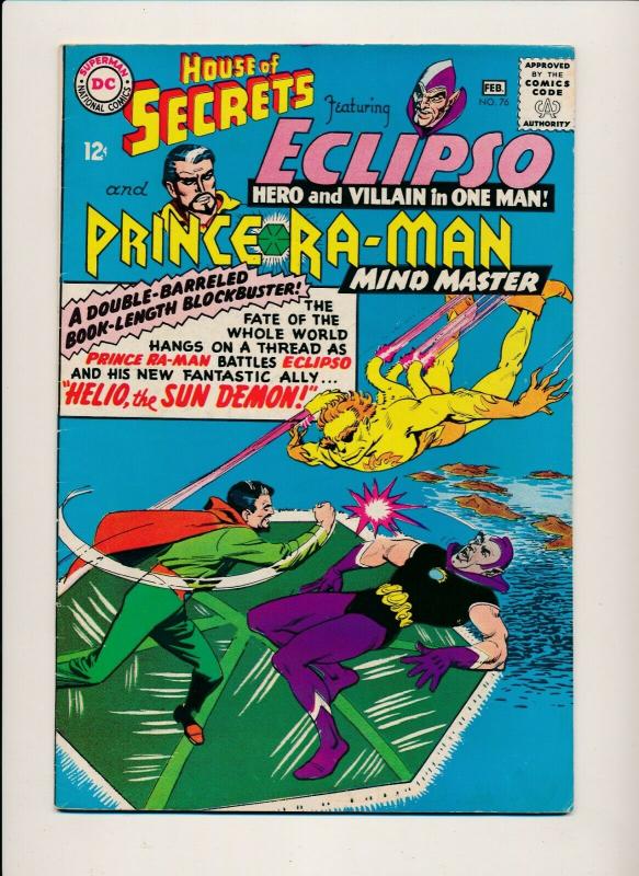 DC Comics House of Secrets #76 Eclipso & Prince Ra-man  ~ FINE/FN- (SRU722R)