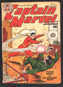 Captain Marvel Adventures #91 1948- War Between Planets-The Chameleon Stone VG-