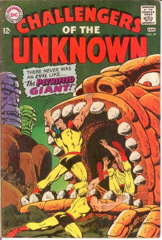 CHALLENGERS OF THE UNKNOWN 59 VG-F Jan. 1967 COMICS BOOK