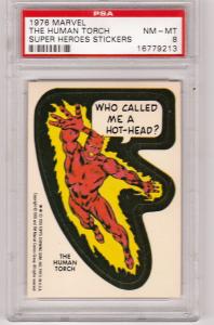 1976 Marvel Human Torch Sticker PSA 8 (NM-MT)