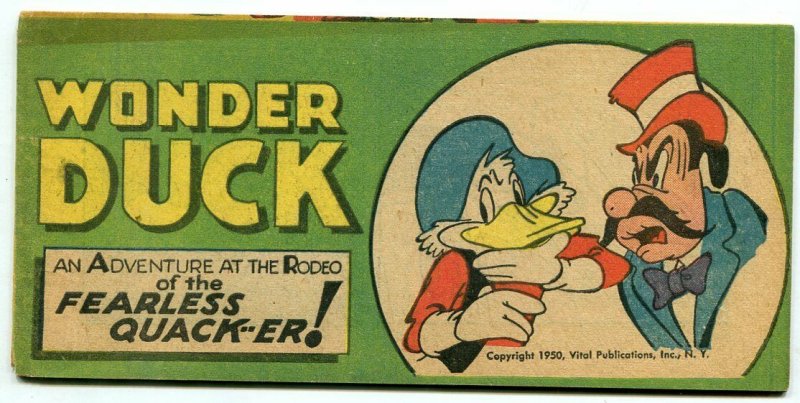 Wonder Duck Adventures at the Rodeo promo comic Timely 1950