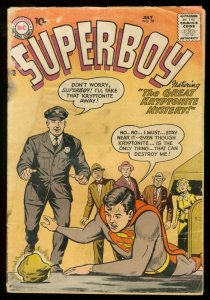 SUPERBOY #58 1957 DC COMICS KRYPTONITE COVER SILVER AGE FR