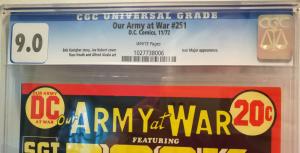 Our Army at War, #251 1972 CGC 9.0