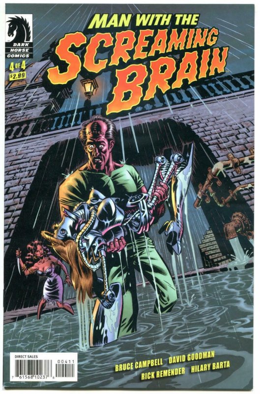 MAN with the SCREAMING BRAIN #1 2 3 4, NM, Bruce Campbell, Eric Powell, Remender