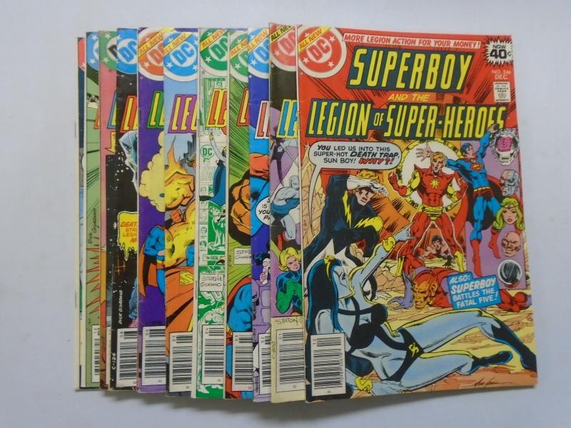 12 Different Superboy (1st Series DC) From:#246-257, Average 6.0 (1978-1979)