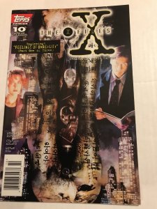 THE X-FILES #10 : Topps 10/95 VF; Newsstand Variant, Fox & SCULLY photo cover