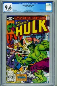 Incredible Hulk #255 CGC 9.6 Marvel Hulk VS. Thor Comic Book 4253371016