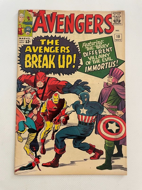 Avengers # 10 VF Marvel Silver Age Comic Book Thor Hulk Iron Man Captain 2 LI3