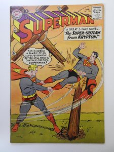 Superman #134  (1960) The Super-Outlaw from Krypton! Gorgeous Fine- Condition!