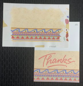 THANKS Decorative Border 9x6 Greeting Card Art #95025 with 9 Cards