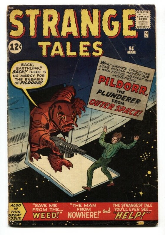 Strange Tales #94 1962- Pre hero Marvel- Ditko- Kirby-VG