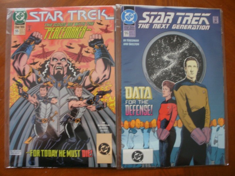 2 STAR TREK #55 DC Comic: Original Series & The Next Generation (1993)