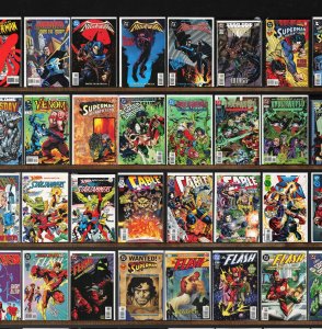 Huge Lot 140+ Comics with The Flash, Cable, X-Man, Resurrection Man & More!