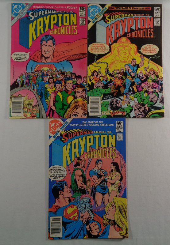 Krypton Chronicles #1 2 3 Superman Complete Series DC 1981