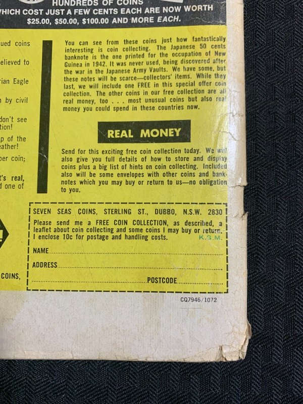 Vintage SUPERMAN SUPACOMIC Australian Comic #162 GD+ 2.5 Curt Swan