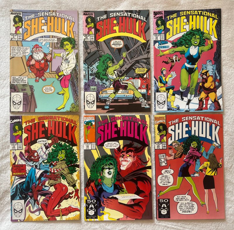 Sensational She-Hulk 6 PC LOT - John Byrne, Al Milgrom Art. (8.5/9.0) 1989/91