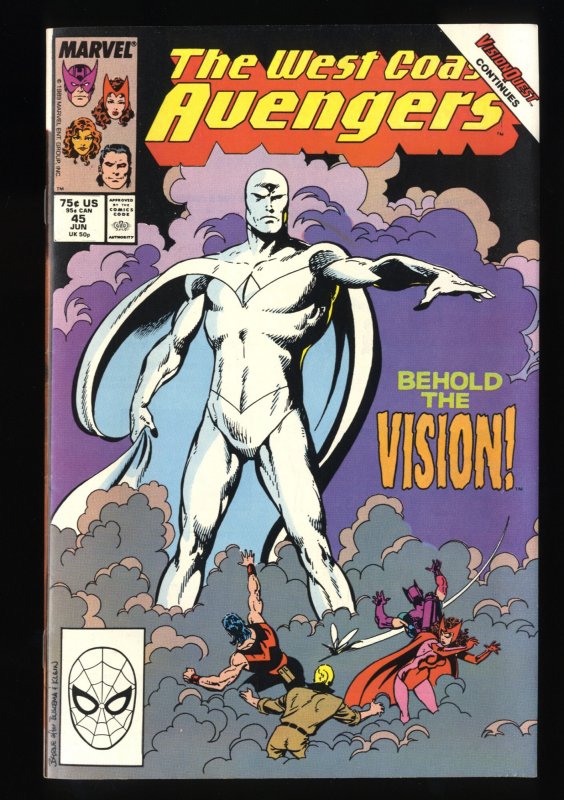 West Coast Avengers #45 VF 8.0 1st White Vision!