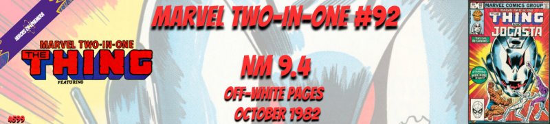 Marvel Two-In-One 92 NM 9.4 Jocasta Marvel 1982