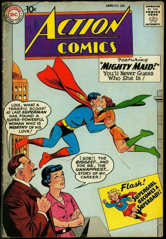 ACTION COMICS #260 1960-SUPERMAN-CONGORILLA-SUPERGIRL G/VG
