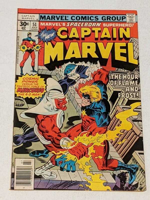 Captain Marvel #51 (Jul 1977) FN 6.0 Mercurio and Doctor Minerva appearance