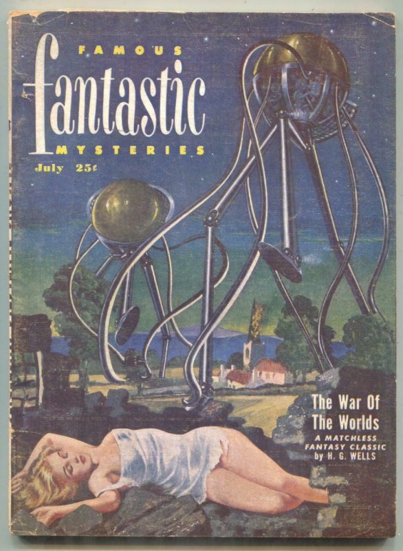 Famous Fantastic Mysteries Pulp July 1951- WAR OF THE WORLDS-