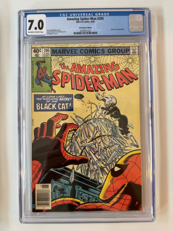 AMAZING SPIDER-MAN #205 CGC 7.0 MARVEL COMICS (1980)