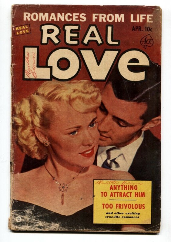 Real Love #54 1953 G-Ace-photo cover-spicy romance-Anything to Attract Him