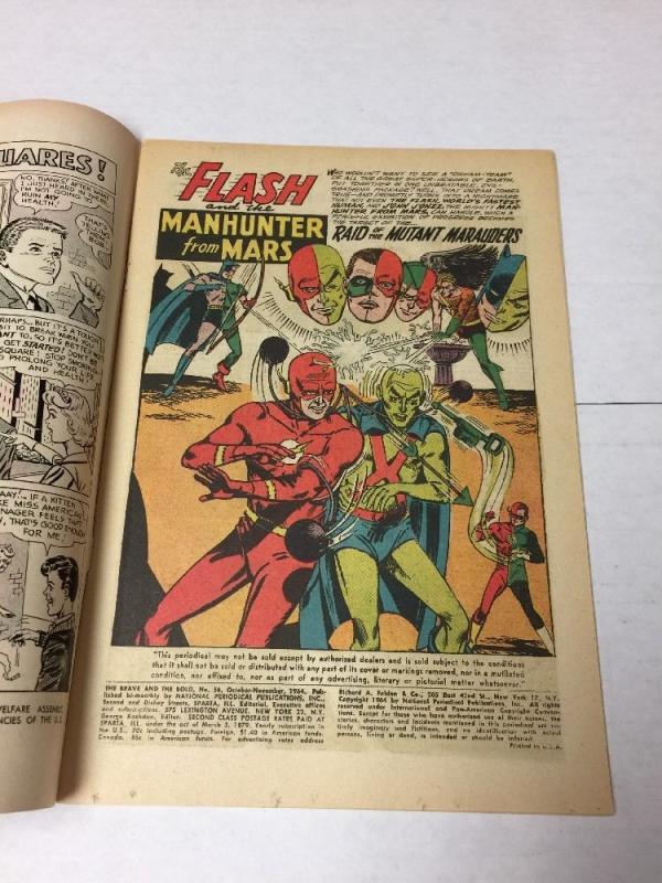 Brave And The Bold 56 Vf Very Fine 8.0 Or Better See Description