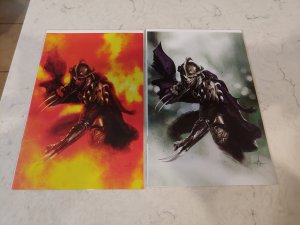 TMNT SHREDDER IN HELL 1 GABRIELE DELLOTTO FIRE VIRGIN VARIANT SET ONLY 666 NM