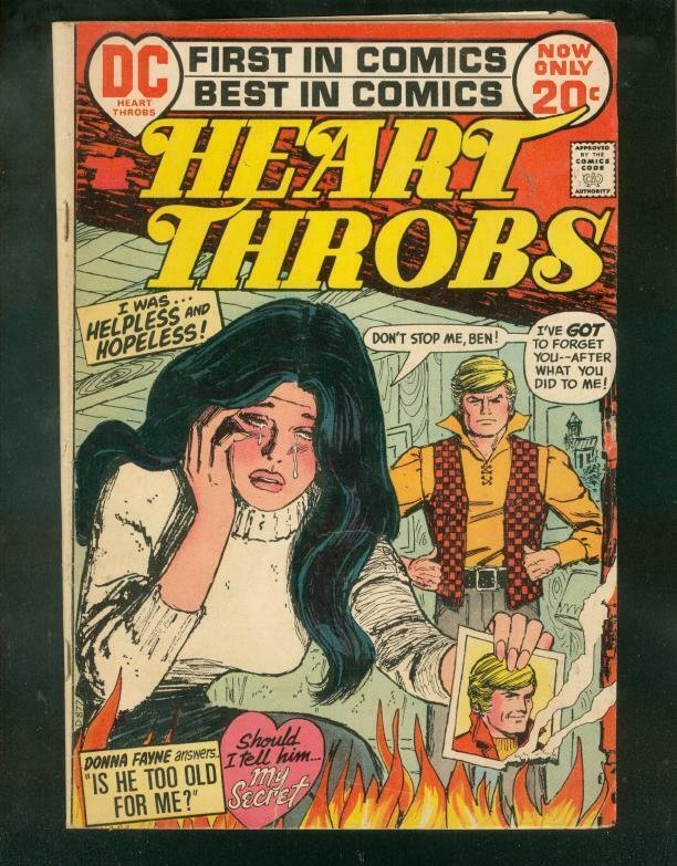 HEART THROBS #143 '72-RARE DC VARIANT COVER-DONNA FAYNE VG