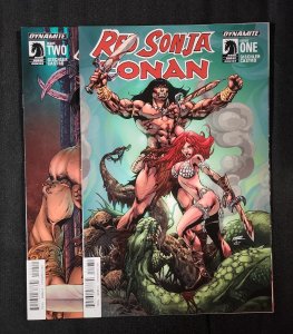 Red Sonja / Conan 2PC #1-2 -  Roberto Castro Variant Covers (9.0/9.2) 2015