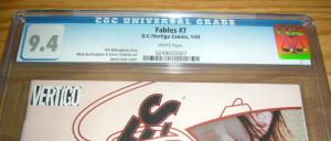 Fables #7 CGC 9.4 bill willingham - vertigo comics - mark buckingham  james jean