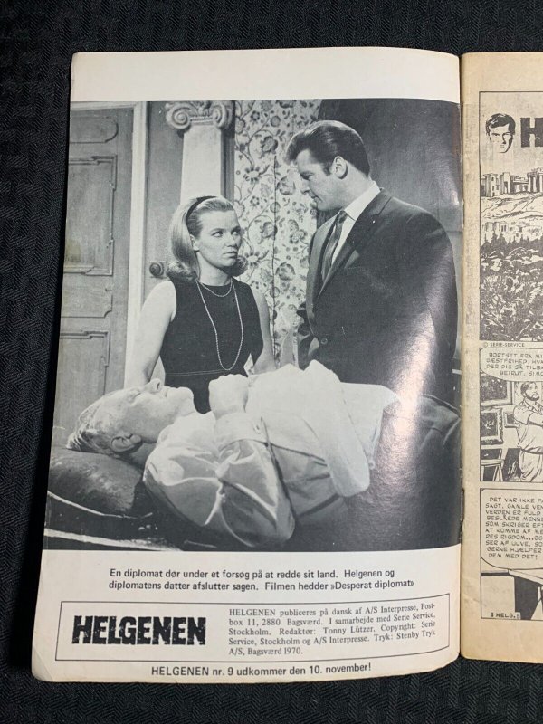 1970 HELGENEN PERLETYVEN Finland Comic #8 VG- 3.5 The Saint