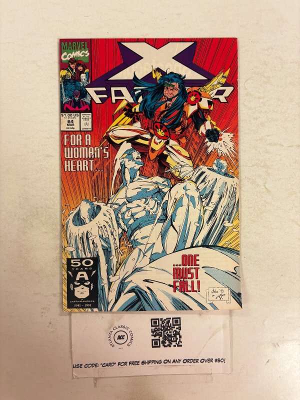 X-Factor #64 NM Marvel Comic Books Cyclops Jean Grey Ice Man Beast Angel 4 HH113