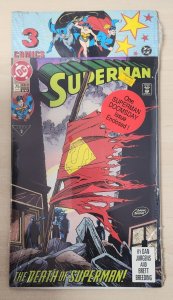 Superman #75 - 4th Printing Doomsday / 3Pack Sealed / JLA #64 (7.5/8.0) 1993