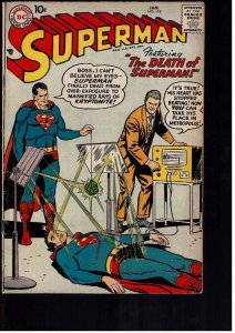 Superman #118 (1958)GD/VG*Stain And Chipping Back Cover*