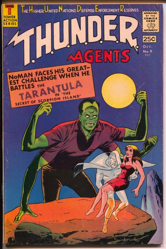 THUNDER Agents #9 1966-Tower Comics-Dynamo-Wood-No Man-Lightning-VG+