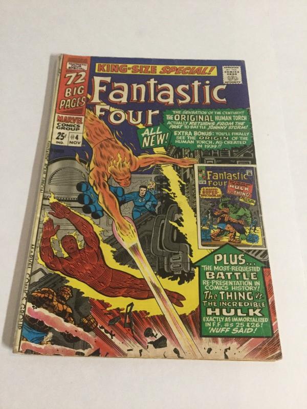 Fantastic Four Annual 4 Gd+ Good+ 2.5 Tape On Spine Marvel Comics Silver Age