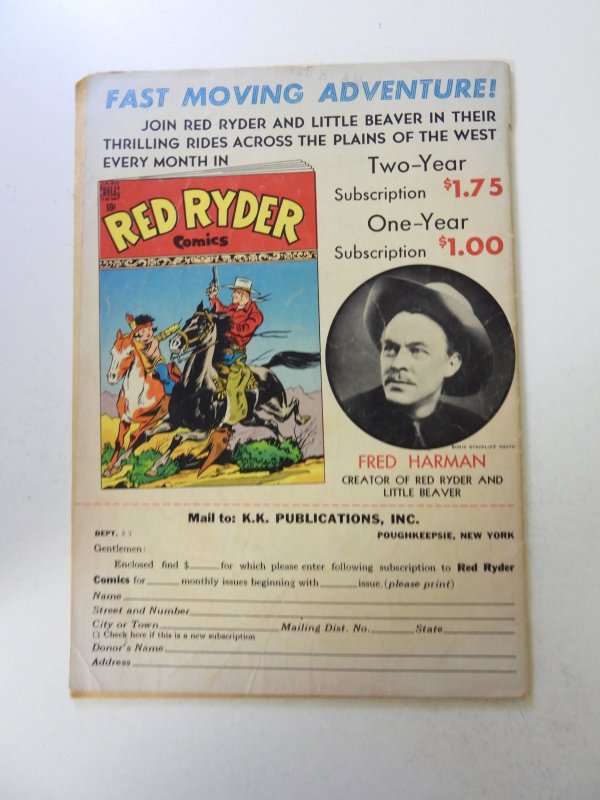 Red Ryder Comics #68 (1949) VG condition 1 spine split