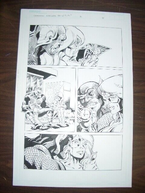 COMMON GROUNDS #3 PG 8--ORIGINAL COMIC ART--DAN JURGENS FN